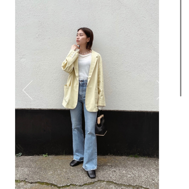 moussy(マウジー)のmoussy イエロージャケット レディースのジャケット/アウター(テーラードジャケット)の商品写真