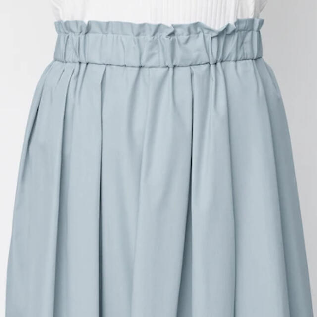 GU(ジーユー)のタックギャザーフレアロングスカート　オレンジ レディースのスカート(ロングスカート)の商品写真