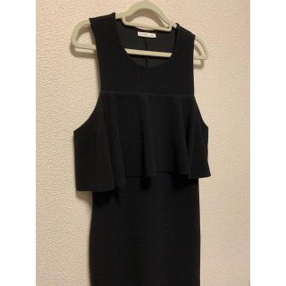 ザラ(ZARA)のZARA ザラ 黒ワンピース ドレス Mサイズ(ひざ丈ワンピース)