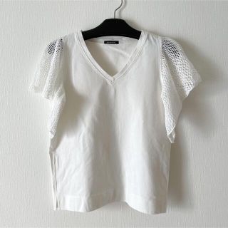 ローズバッド(ROSE BUD)の未使用美品ROSE BUDニットスリーブVネックT(Tシャツ(半袖/袖なし))