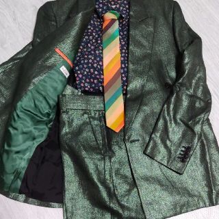 極美品】Paul Smith ポールスミス M スーツ セットアップ グリーン-