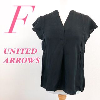 ユナイテッドアローズ(UNITED ARROWS)のUNTITLED ARROWS　ユナイテッドアローズ　袖なしブラウス　ブラック(シャツ/ブラウス(半袖/袖なし))