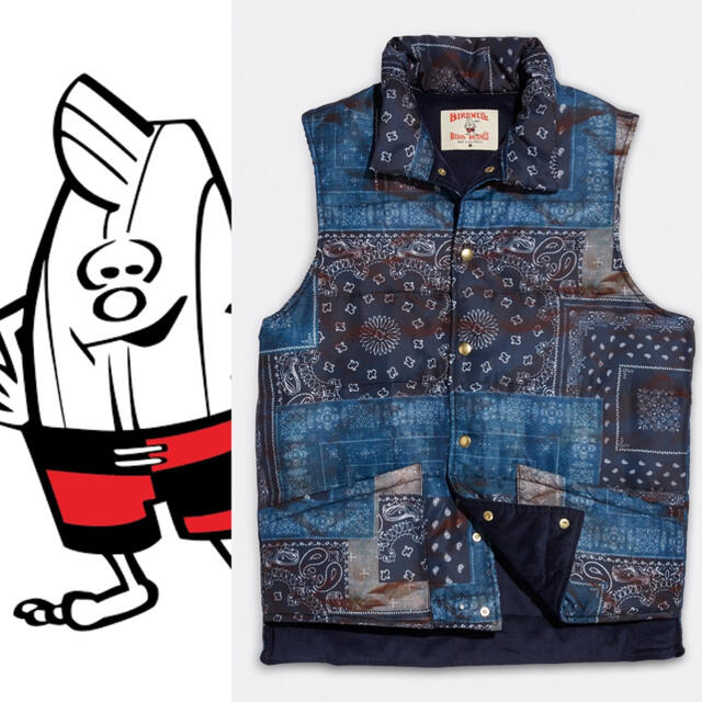 新品！BIRDWELL BANDANA PATCHWORK VEST S メンズのトップス(ベスト)の商品写真