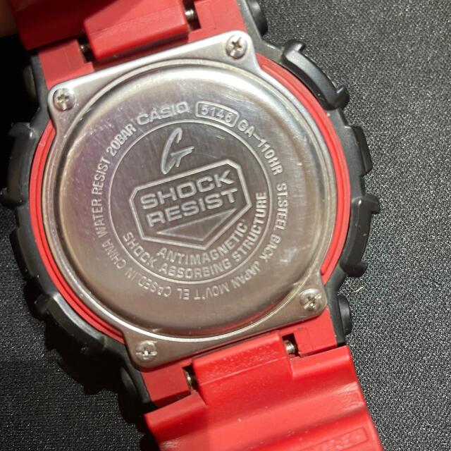 G-SHOCK(ジーショック)のゆく様専用CASIO G-SHOCK GA-110HR ブラックレッド中古稼動品 メンズの時計(腕時計(デジタル))の商品写真