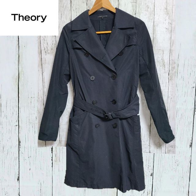 theory(セオリー)のTheory(セオリー)春トレンチコート ブラック レディースのジャケット/アウター(トレンチコート)の商品写真