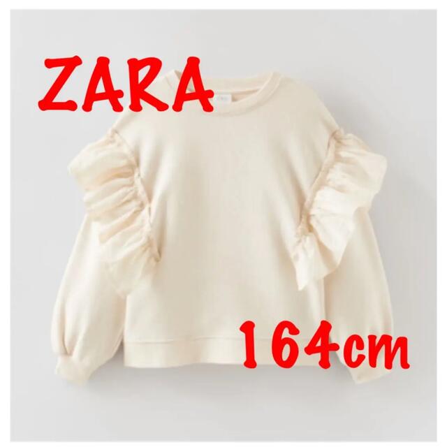 ZARA　フリル付きスウェットシャツ　164cm　完売品