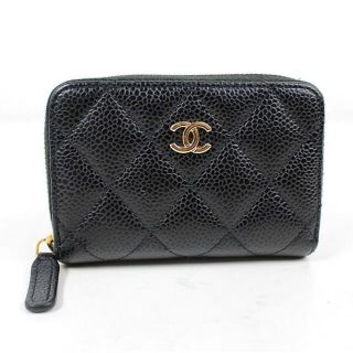 シャネル(CHANEL)のシャネル 小銭入れ コインケース 名刺入れ　カードケース　マトラッセ　ブラック　(コインケース)