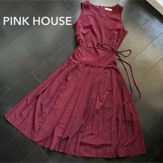 ピンクハウス(PINK HOUSE)のピンクハウス【2回着用/美品】ノースリーブラップワンピース(ロングワンピース/マキシワンピース)