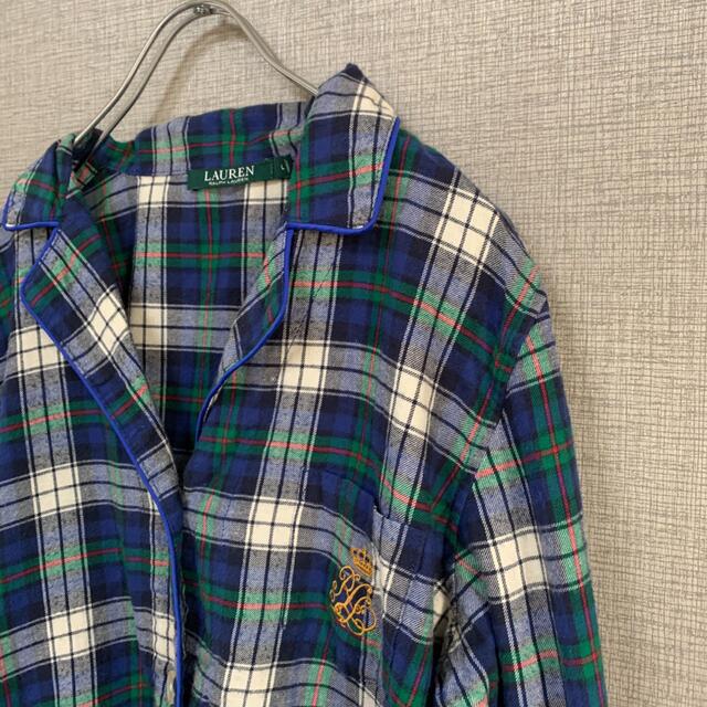 Ralph Lauren(ラルフローレン)の90s ビンテージ　アメリカ古着　used パジャマシャツ　チェックシャツ レディースのトップス(シャツ/ブラウス(長袖/七分))の商品写真