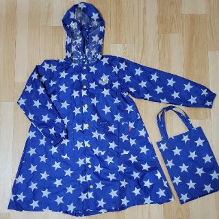 キッズフォーレ(KIDS FORET)の★美品★子供用レインコート　(Lサイズ120cm～140cm)(レインコート)