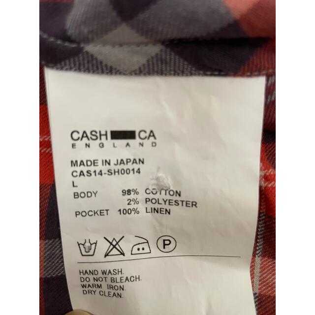 CASH CA(カシュカ)のCASH CA カシュカ　半袖 チェック シャツ　L 日本製 メンズのトップス(シャツ)の商品写真