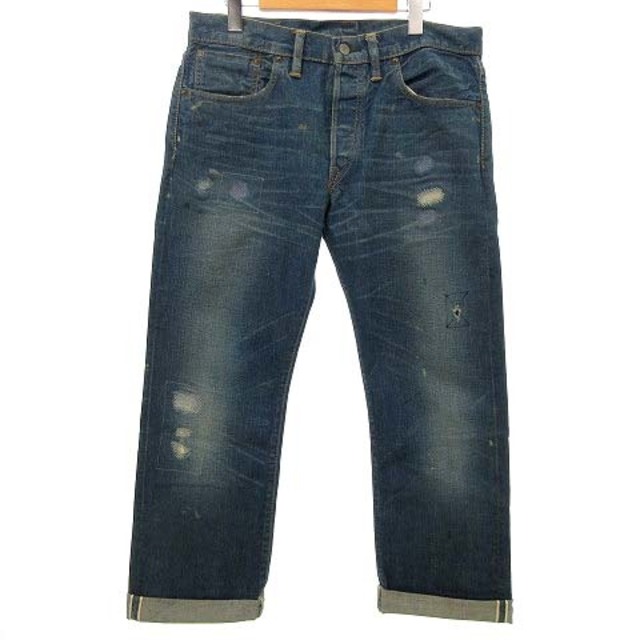 RRL デニム パンツ VINTAGE加工 リペア加工 セルビッジ 32 - デニム