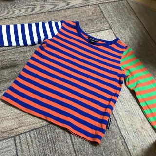 マリメッコ(marimekko)のkiminor様専用 マリメッコ  キッズ 92Y  マルチボーダー   ロンT(Tシャツ/カットソー)