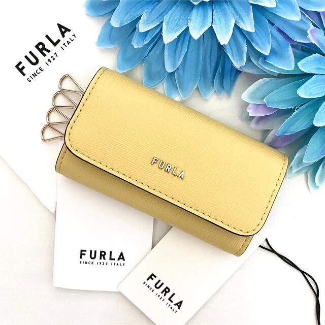 【新品】FURLA ライトイエロー レザー キーケース