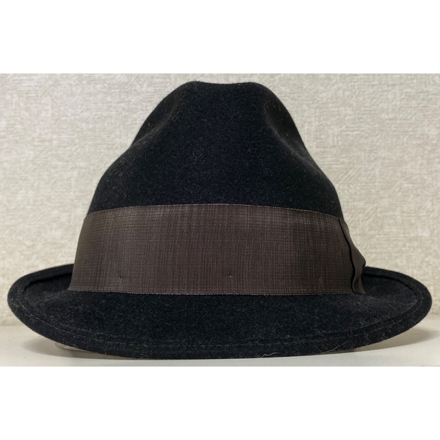 Borsalino(ボルサリーノ)のBorsalino ボルサリーノ 中折帽(59)ソフト帽 ブラック 黒 メンズの帽子(ハット)の商品写真