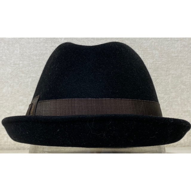 Borsalino(ボルサリーノ)のBorsalino ボルサリーノ 中折帽(59)ソフト帽 ブラック 黒 メンズの帽子(ハット)の商品写真