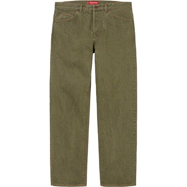 デニム/ジーンズ32 オリーブ Supreme Regular Jean Olive 新品