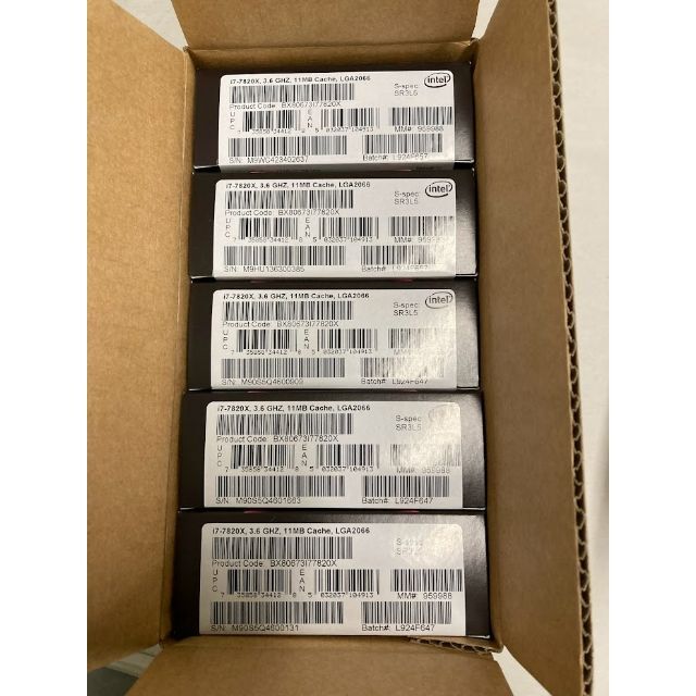 買取り実績 5セット BX80673I77820X i7-7820X Core Intel PCパーツ 買取り実績 5セット BX80673I77820X i7-7820X Core Intel PCパーツ