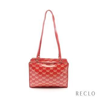 ボッテガヴェネタ(Bottega Veneta)のBOTTEGA VENETA ショルダーバッグ PVC レッド パピヨン(ショルダーバッグ)