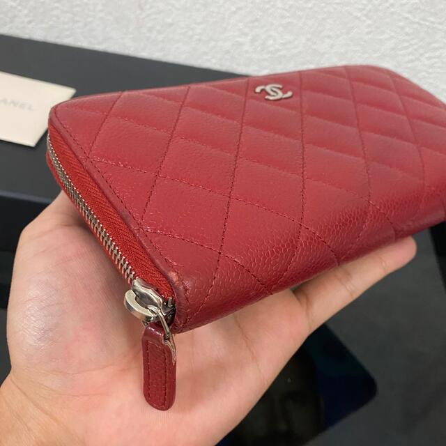 CHANEL シャネルキャビアスキンマトラッセA50097ラウンドジップ長財布