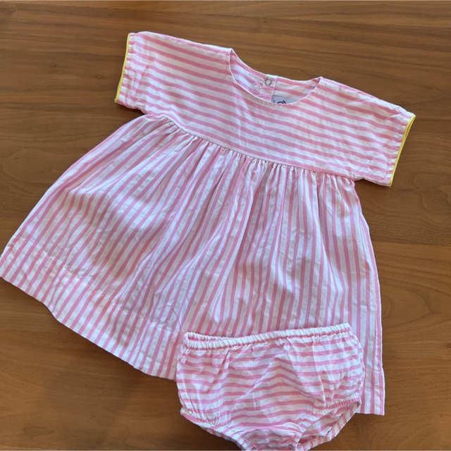 PETIT BATEAU(プチバトー)のプチバトー　ワンピース(アンダーパンツ付) 12m/74cm キッズ/ベビー/マタニティのベビー服(~85cm)(ワンピース)の商品写真