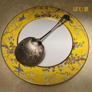 マイセン(MEISSEN)の【フランス製】純銀 スターリングシルバー／ストロベリーサーヴァー「花と鳩」(食器)