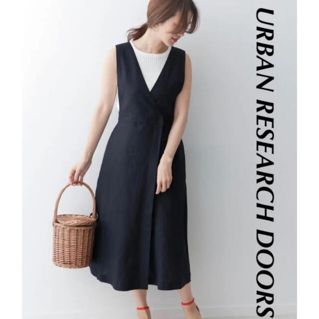 URBAN RESEARCH DOORS  サロペットスカート　リネン