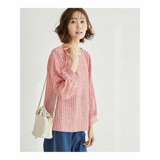 ロペピクニック(Rope' Picnic)の【レッド系（62）】ギンガムチェックプルオーバー(シャツ/ブラウス(長袖/七分))