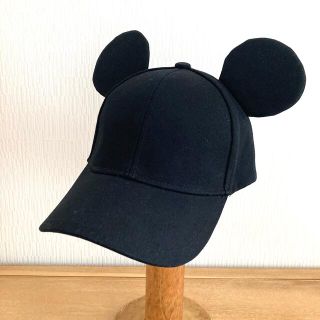 ディズニー(Disney)のディズニー MICKEY MOUSE ミッキー 耳 キャップ ブラック(帽子)