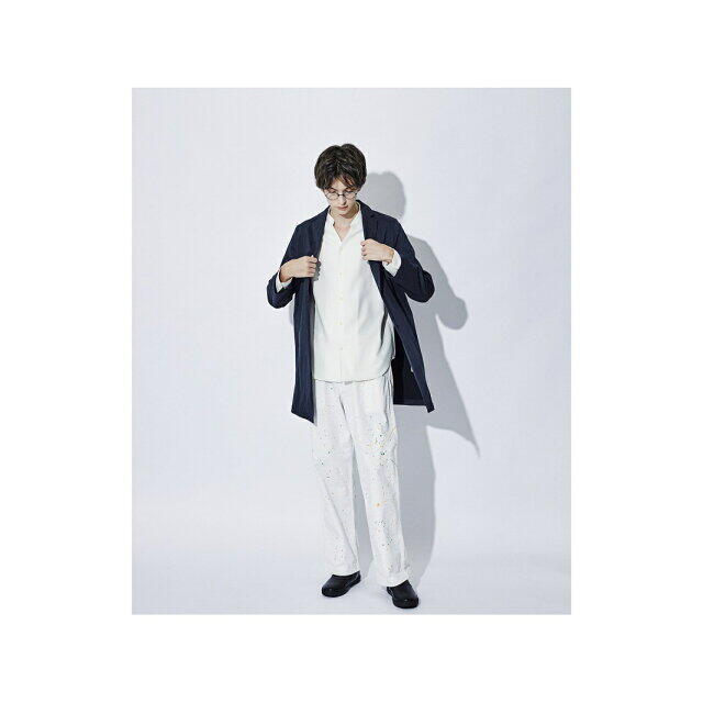 【ネイビー】【セットアップ対応/DRYMIX】 ショップコート 1