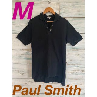 ポールスミス(Paul Smith)のPaul Smith M 黒 ポロシャツ 半袖 高見え ディティールにこだわり(ポロシャツ)