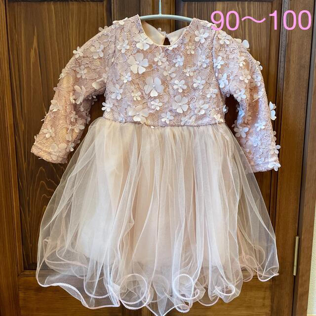 【美品】韓国　発表会　ドレス　90 100 キッズ/ベビー/マタニティのキッズ服女の子用(90cm~)(ドレス/フォーマル)の商品写真