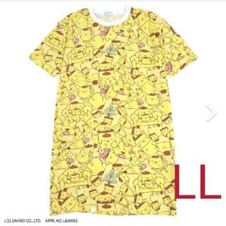 ポムポムプリン(ポムポムプリン)のサンリオ ポムポムプリン 総 BIG Tシャツ ポケット付き LL(Tシャツ(半袖/袖なし))