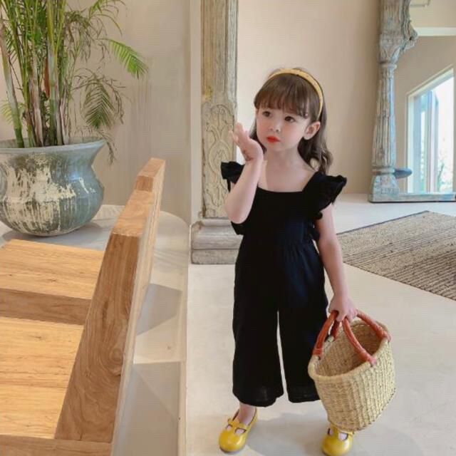 【SALE】〈100-105〉back ribbon rompers キッズ/ベビー/マタニティのキッズ服女の子用(90cm~)(ワンピース)の商品写真