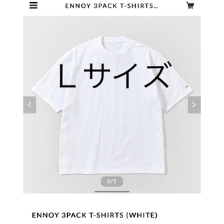ワンエルディーケーセレクト(1LDK SELECT)のENNOY 3PACK T-SHIRTS ホワイト　袖ロゴ(Tシャツ/カットソー(半袖/袖なし))