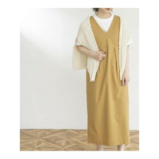 アーバンリサーチラボ(UR Lab.)の【MUSTARD】麻混カシュクールワンピース(ロングワンピース/マキシワンピース)