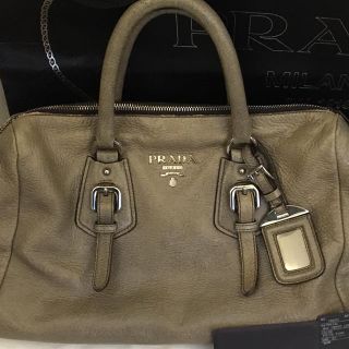 PRADA - PRADAのディアスキン(鹿革)ボストンバッグ の通販 by ...