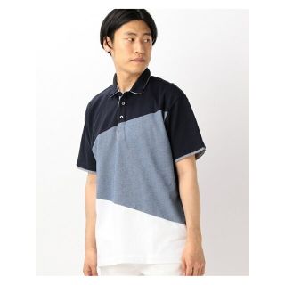 ビームス(BEAMS)の【NAVY】BEAMS HEART / フロント切り替え 鹿の子 ポロシャツ(その他)