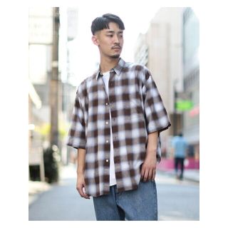 ビームス(BEAMS)の【BROWN】BEAMS / オンブレチェック イージー ショートスリーブ シャツ(その他)