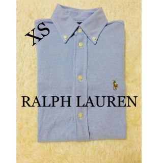 ポロラルフローレン(POLO RALPH LAUREN)の美品　ポロ　ラルフローレン　シャツ　ポロシャツ　ブルー　人気(シャツ/ブラウス(長袖/七分))