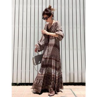 アパルトモンドゥーズィエムクラス(L'Appartement DEUXIEME CLASSE)のL'Appartement ☆ブルーボヘム☆Printed Long Dress(ロングワンピース/マキシワンピース)