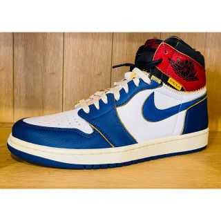 ナイキ(NIKE)のUNION  ジョーダン1 ブルー 8.5(スニーカー)