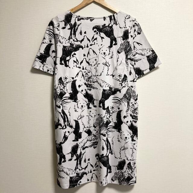 Design Tshirts Store graniph(グラニフ)の【残りわずか】新品・タグ付き◎アニマル柄 総柄ワンピース♪ レディースのワンピース(ひざ丈ワンピース)の商品写真