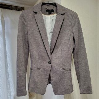 エイチアンドエム(H&M)のH&M　ジャケット　ショート　細身　低身長　グレー　5号　7号　小さめ　小柄(テーラードジャケット)