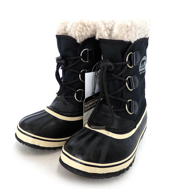 SOREL(ソレル)のソレル SOREL ユートパックナイロン スノーブーツ US1 19cm 黒 キッズ/ベビー/マタニティのキッズ靴/シューズ(15cm~)(ブーツ)の商品写真