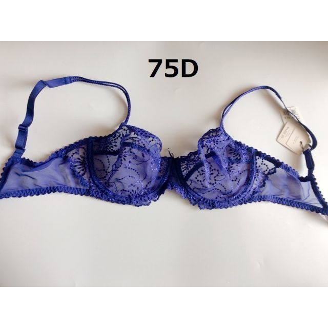 75D☆MARIE JO マリジョー　海外高級ランジェリー　ブラ　ブルー レディースの下着/アンダーウェア(ブラ)の商品写真