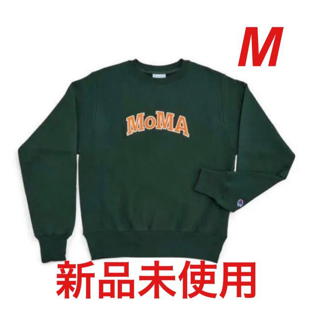 82％ポリエステル【Mサイズ】 限定 MOMA × champion スウェット グリーン