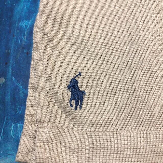 ポロバイラルフローレン】裾ワンポイント刺繍ロゴ半袖オープンカラー