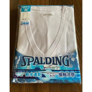 スポルディング(SPALDING)の半袖V首シャツ　M(Tシャツ/カットソー(半袖/袖なし))