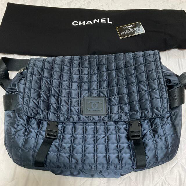 CHANEL スポーツライン　ショルダーバッグ　ネイビー　レア